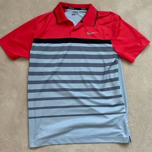Nike Golf DRI-FIT Polo - Red, Black, Gray - Medium